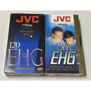 JVC EHG T-120 Library Master and EHG Hi-Fi Blank VHS Tapes || NEW